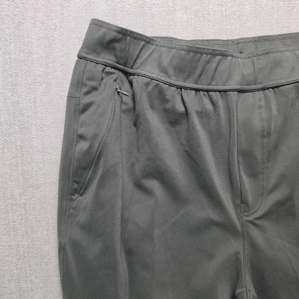 Balance Collection Jogger Pants Mens L Olive Green Athletic Zipper Pockets